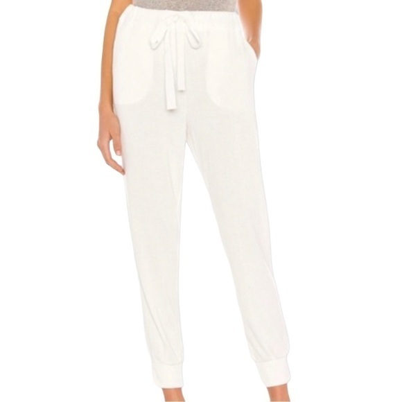 REVOLVE Pants - NWT 1. STATE REVOLVE White Drawstring Knit Jogger Pants - Size Large
